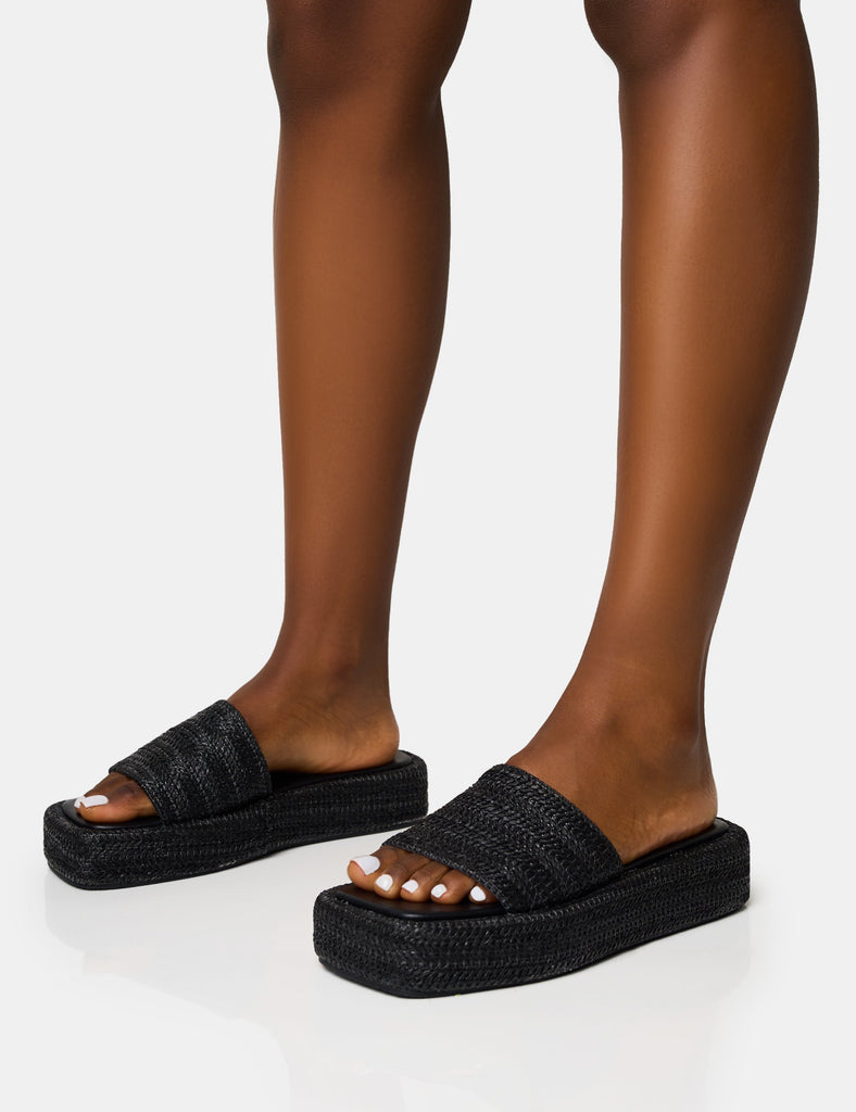 Payley Platform - Black Raffia main image 0