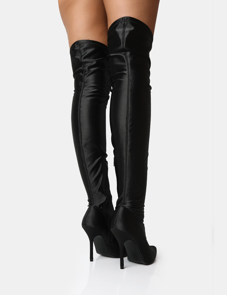 thigh high lycra boots