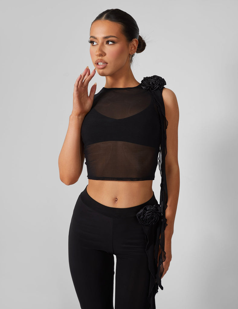 Mesh Top Asym Zebra Rose main image 0