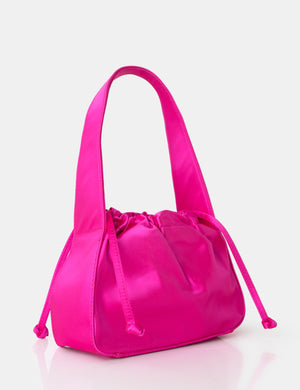 The Ella Hot Pink Satin Grab Bag