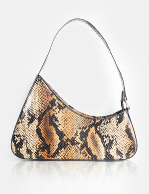 Morgan Snake Asymmetric Shoulder Bag