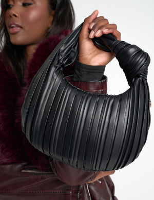 The Emily Black Pleated Bag