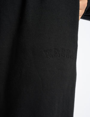 Kaiia Logo Wide Leg Joggers Black