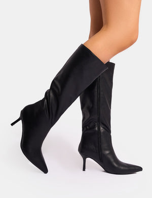 Mid heel high boots hotsell