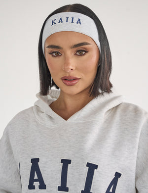 Kaiia Logo Headband Light Grey Marl