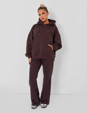 Wide Leg Sweat Pants Mocha