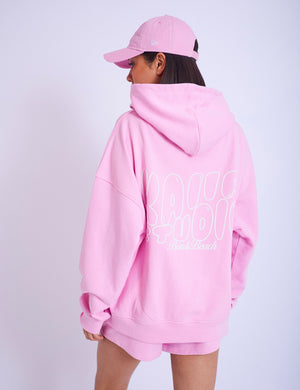 Kaiia Studio Bubble Logo Oversized Hoodie Baby Pink