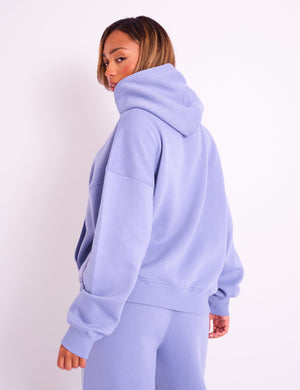 Kaiia Slogan Oversized Hoodie Ultra Violet