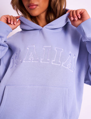 Kaiia Slogan Oversized Hoodie Ultra Violet