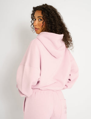 Kaiia Studio Script Logo Oversized Hoodie Pink Chai