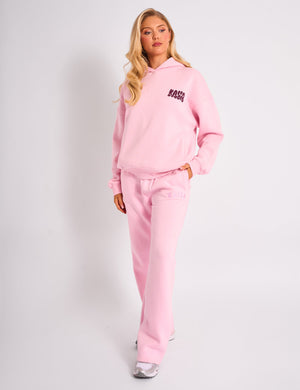 Kaiia Studio Bubble Logo Oversized Hoodie Pink & Plum