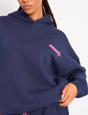 Kaiia Studio Ombre Oversized Hoodie Navy