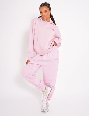 Kaiia Star Ombre Graphic Oversized Hoodie Baby Pink