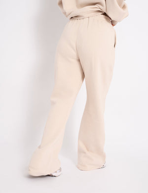 Kaiia Logo Wide Leg Joggers Cream