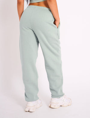 Kaiia Logo Cuffed Joggers Sage Green