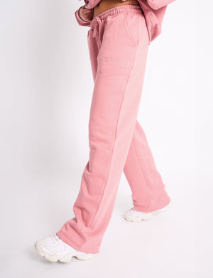 Kaiia Logo Wide Leg Jogger Blusher