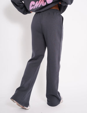 Kaiia Star Wide Leg Joggers Charcoal