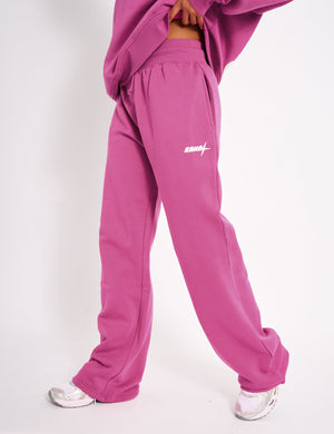 Kaiia Star Wide Leg Joggers Hot Pink