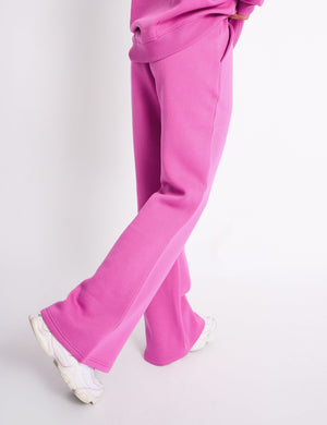 Kaiia Logo Wide Leg Joggers Bubblegum Pink