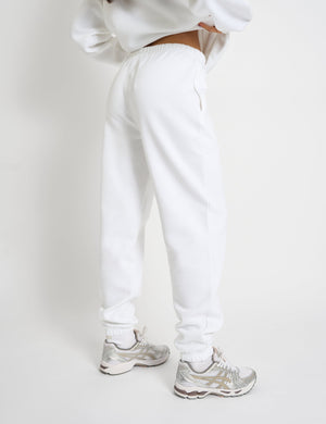 Kaiia Logo Cuffed Joggers Cream