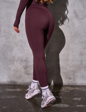 Kaiia Sculpt Leggings Burgundy