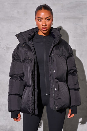 Kaiia Studio Oversized Puffer Coat Black