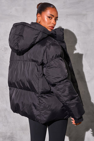 Kaiia Studio Oversized Puffer Coat Black