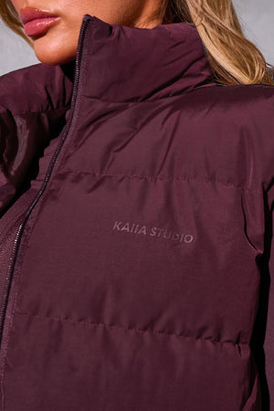 Kaiia Studio Padded Gilet Deep Burgundy