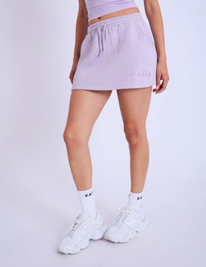 Kaiia Logo Mini Sweat Skirt Lilac