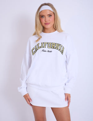 Kaiia California Oversized Sweatshirt White