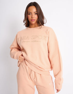 Kaiia Sport Oversized Sweatshirt Apricot