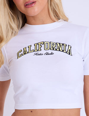 Kaiia California Baby Tee White