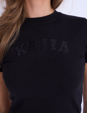 Kaiia Studio Longline Baby Tee Black