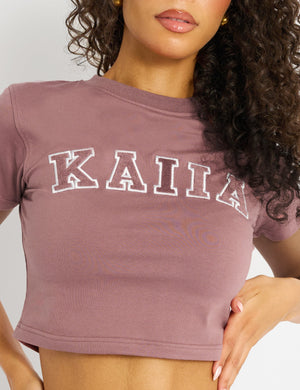 Kaiia Logo Baby Tee Rose