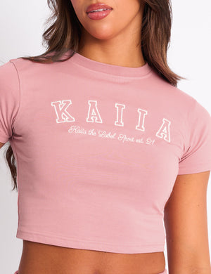 Kaiia Logo Baby Tee Blusher