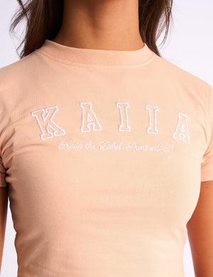 Kaiia Logo Baby Tee Apricot