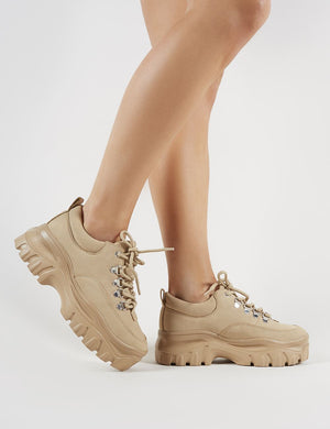 Vouch Chunky Trainers in Sand