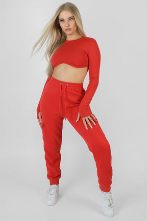 Cargo Joggers Red