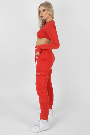 Cargo Joggers Red