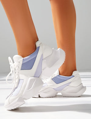 LISSY RODDY x PD Casj White and Lilac Chunky Trainers