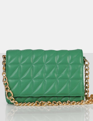 The Kahlo Green Gold Chain Shoulder Mini Bag
