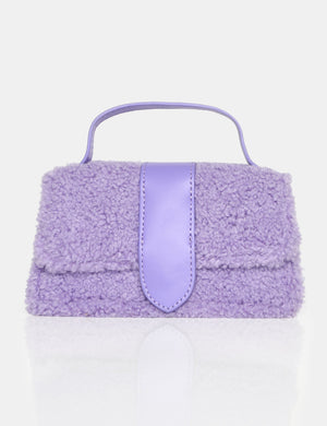 The Mika Lilac Shearling Mini Bag