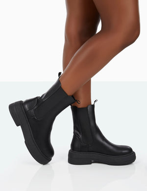 Barbie Black Pu Chelsea Boots