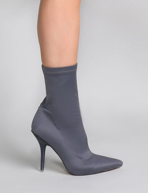 Serious Sock Boots in Grey