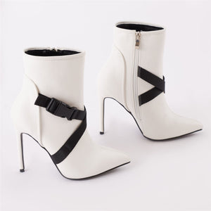 Obsessin' Sports Ankle Boots in White