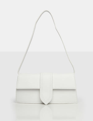 The Mani White Pu Shoulder Bag