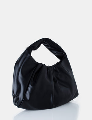 The Jace Slouched Black Oversized Shoulder Bag