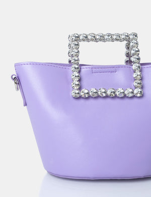 The Glam Lilac Pu Mini Bucket Grab Bag