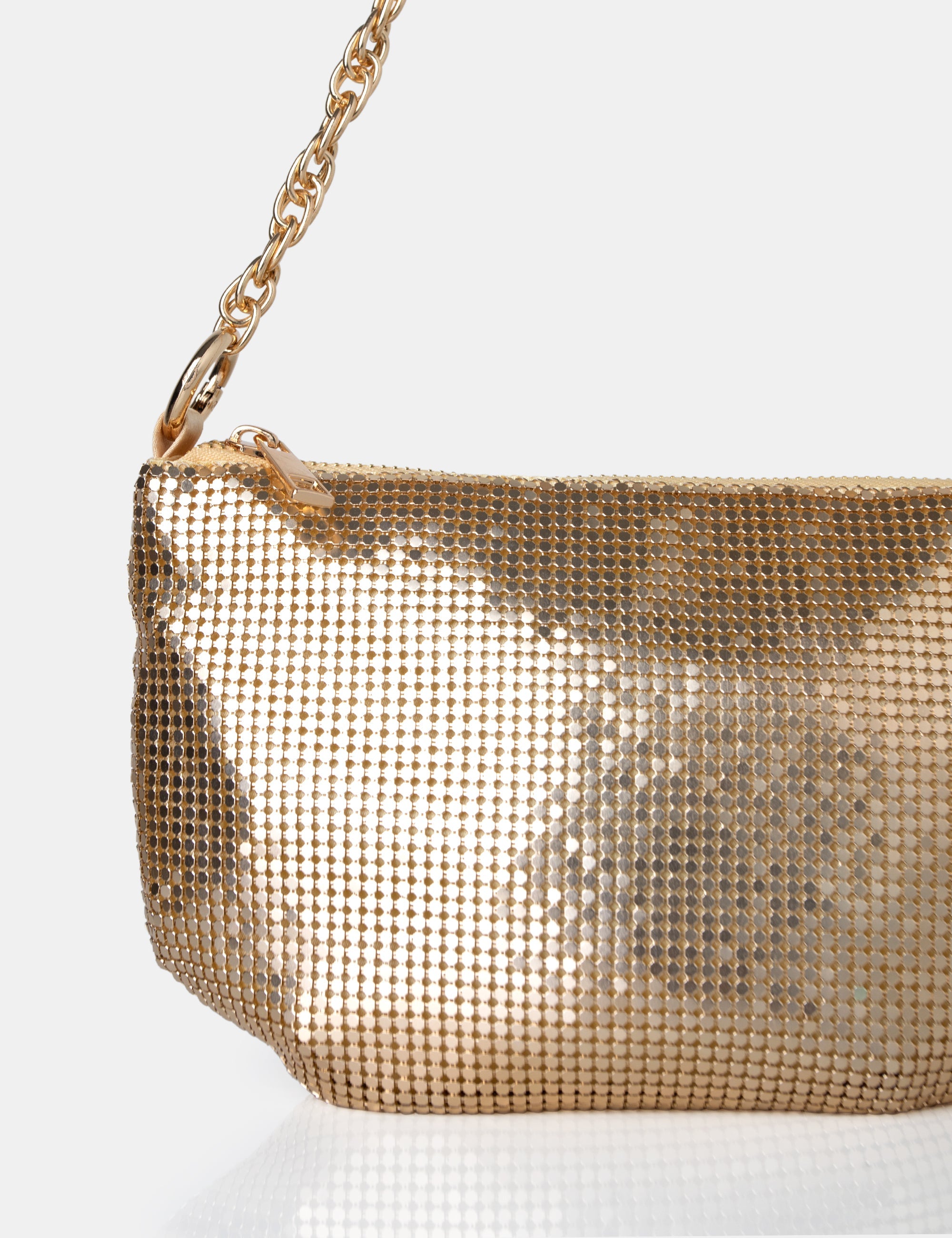 Gold chainmail bag sale