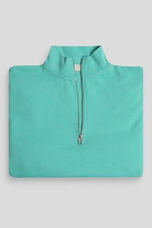 Half Zip Pullover Crop Sweatshirt Peppermint